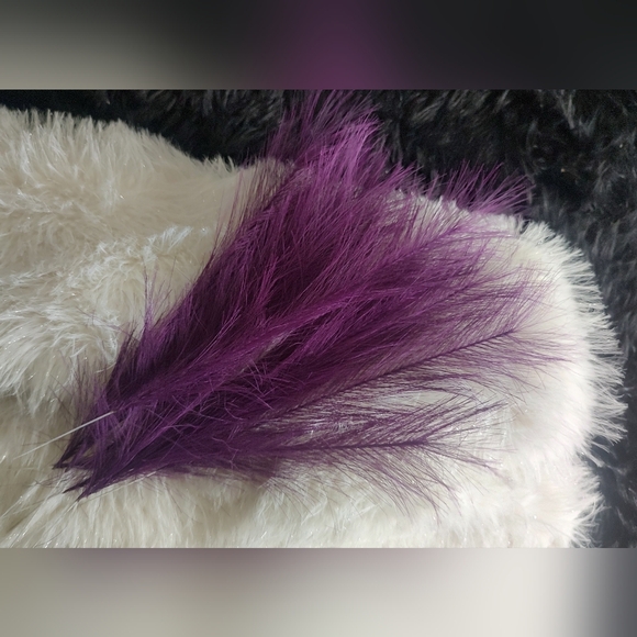 Purple Artificial Pampas Grass Feathers 10pcs Bundle - Picture 1 of 4